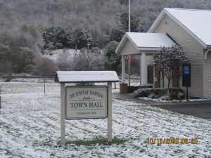 Spiffy New Sign at Town Hall